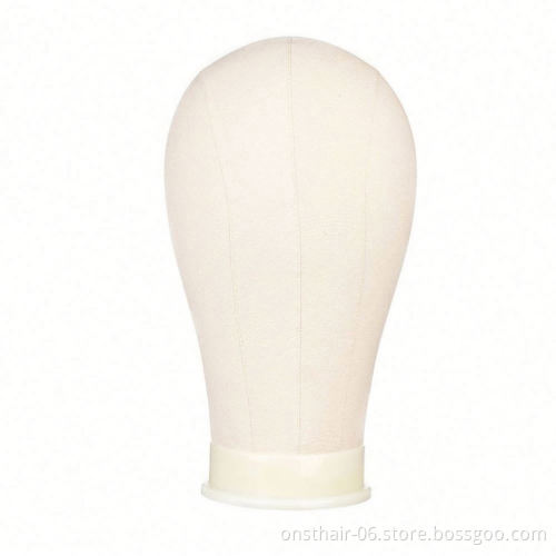 MYZYR Mannequin Head Canvas Block Head Display Styling Mannequin Manikin Head Wig Stand Free Get T Needle Holder